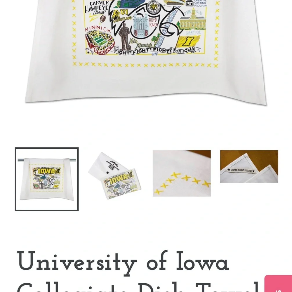 University of Iowa Collegiate Collection Dish/Hand/Bar Towel